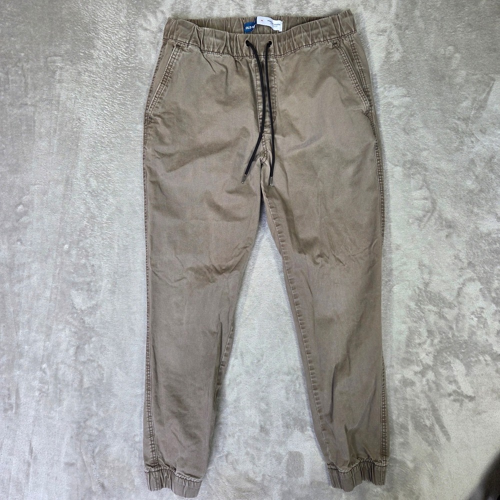 Old Navy Mens Modern Jogger Built-In Flex Khaki Brown Pants Size M Streetwear